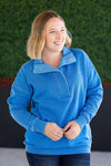 IN STOCK Jesse Vintage Wash Snap Pullover - Winter Blue