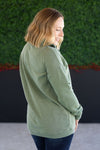 IN STOCK Jesse Vintage Wash Snap Pullover - Olive