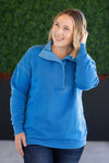 IN STOCK Jesse Vintage Wash Snap Pullover - Winter Blue
