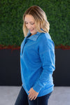 IN STOCK Jesse Vintage Wash Snap Pullover - Winter Blue