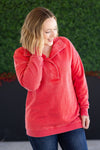 IN STOCK Jesse Vintage Wash Snap Pullover - Red