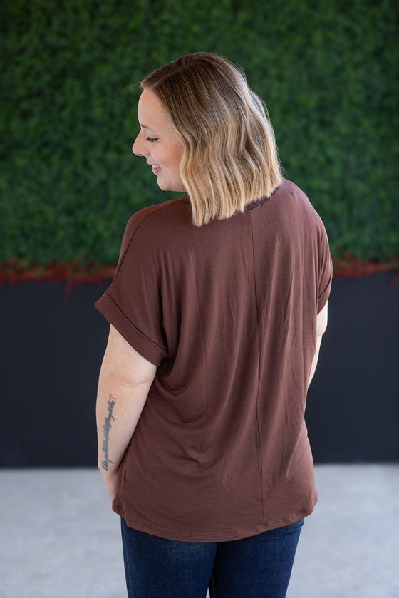 IN STOCK Sierra Pocket Top - Brown