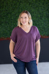 IN STOCK Sierra Pocket Top - Plum