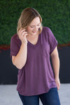 IN STOCK Sierra Pocket Top - Plum