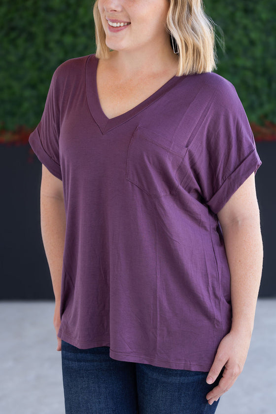 IN STOCK Sierra Pocket Top - Plum