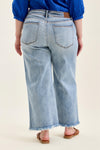 Mary Mid Rise Ankle Wide Leg + Hollywood WB + Fray Hem