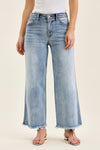 Mary Mid Rise Ankle Wide Leg + Hollywood WB + Fray Hem