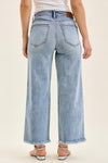 Mary Mid Rise Ankle Wide Leg + Hollywood WB + Fray Hem