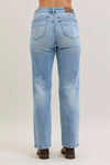 Heather Mid Rise Rigid Magic Straight