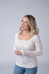 IN STOCK Alyssa Long Sleeve Top - Pretty in Pink Floral