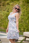 Beverly Button Dress - Pineapple Leaf