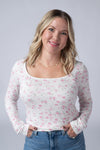 IN STOCK Alyssa Long Sleeve Top - Pretty in Pink Floral