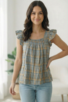 A Country Weekend Blue Plaid Set