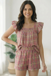 A Country Weekend Pink Plaid Set