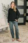 Always Have Your Back Textured Pullover in Black