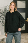 Always Have Your Back Textured Pullover in Black