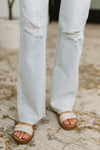 Alyse Mid Rise Destroy & Fray Hem Bootcut