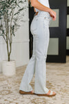 Alyse Mid Rise Destroy & Fray Hem Bootcut