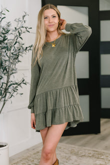  Autumn Breeze Long Sleeve Knit Dress