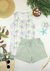 Ava Tank - Neon Palm