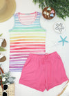 IN STOCK Ava Tank - Rainbow Stripes