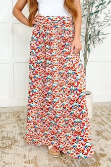  Be Home Soon Floral Maxi Skirt