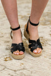 Behold Black Braided Twine Wedge