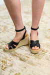 Behold Black Braided Twine Wedge