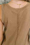 Blank Slate Scoop Neck Tank Dress in Mocha