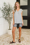 Bloom Service V-Neck Blouse in Ivory