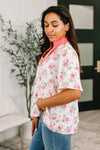 Blooming Season Split Neck Floral Blouse