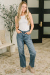 Carlie High Waist Straight Jean in Everyday Indigo