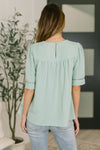 Caught You Looking Crinkle Woven Blouse