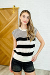 Chic and Sweet Striped Knit Top
