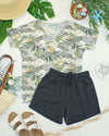 Chloe Cozy Top - Pineapple Leaf