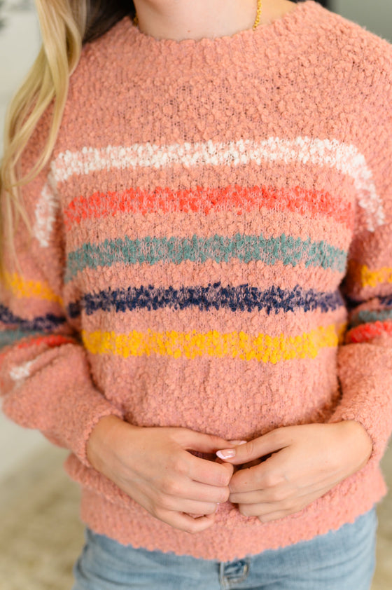 Color Me Cute Fuzzy Knit Pullover