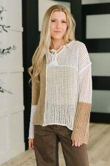  Corner of the Block Loose Knit Sweater