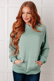  Crosswalk Textured Hoodie in Green