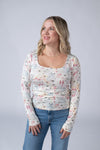 IN STOCK Alyssa Long Sleeve Top - Wildflower Gardens