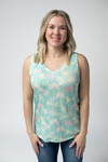 Noelle Tank - Aqua Palm