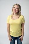Short Sleeve Alyssa Top - Yellow