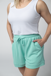 Weslie Waffle Shorts - Turquoise
