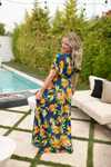 Harley High-Low Dress - Navy Citrus