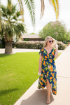 Harley High-Low Dress - Navy Citrus