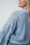 Callie Cropped Cardigan - Sky Blue