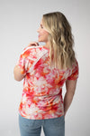 Raelynn V-Neck Top - Sunset Tropical Floral