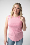 Morgan Micro Striped Tank - Pink