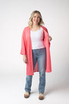Ellie Cover-Up Kimono - Sunkissed Coral
