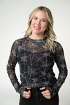 Blair Mesh Long Sleeve Top - Webs