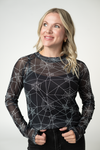 Blair Mesh Long Sleeve Top - Webs